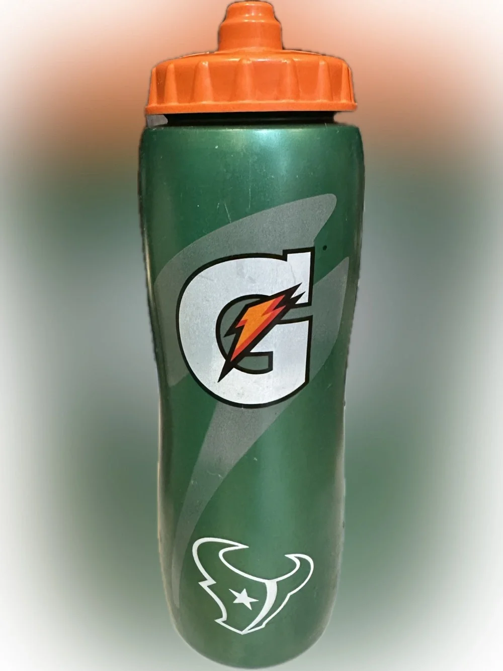 GATORADE HOUSTON TEXANS LOGO SQUEEZE SPORTS WATER BOTTLE BLENDER BALL RECOVERY